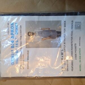 Men's Carpenter Wood Working Denim Bib Apron 28" x 36" Shop Workshop